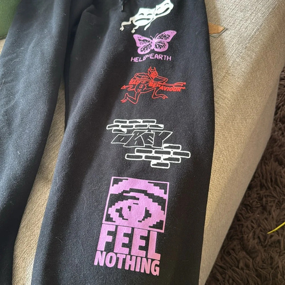 Feel Nothing All Eyesz Sweatpant Black size small NWOT - Picture 5 of 14